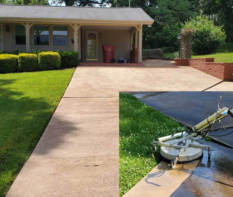 Driveway Concrete Pressure Washing